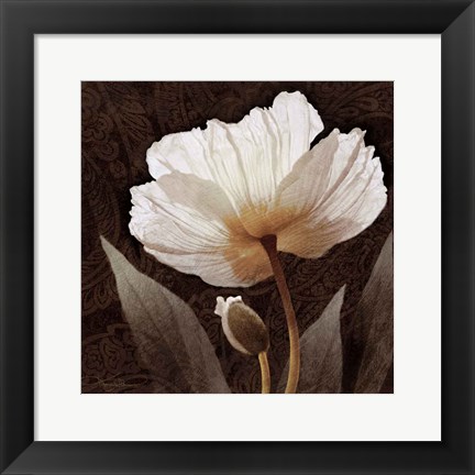 Framed Paisley Poppy I Print