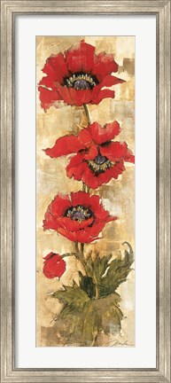Framed Strand of Poppies II Print