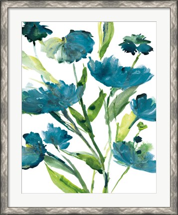 Framed Blueberry Blooms  II Print