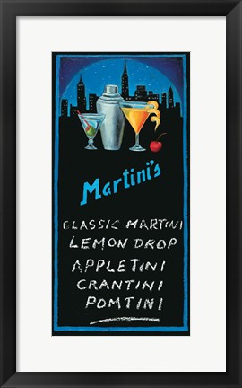 Framed Martinis Print