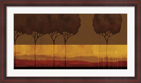 Framed Autumn Silhouettes I Print