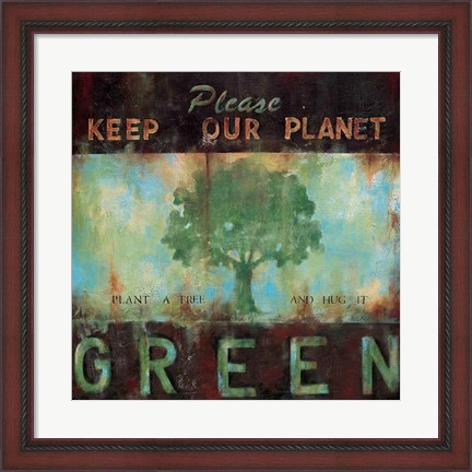 Framed Green Planet Print