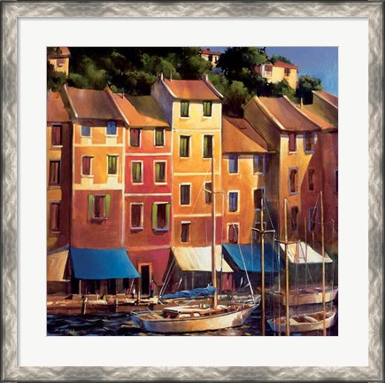 Framed Portofino Waterfront Print