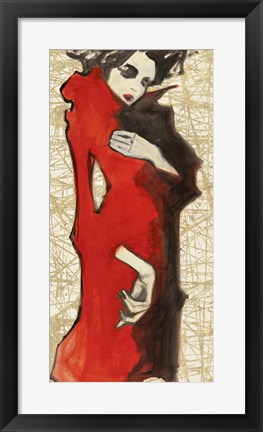 Framed Feminine Red Print