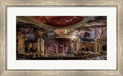 Framed Abandoned Theatre, New Jersey (detail I) Print