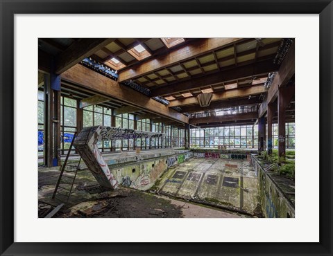 Framed Abandoned Resort Pool, Upstate NY Print