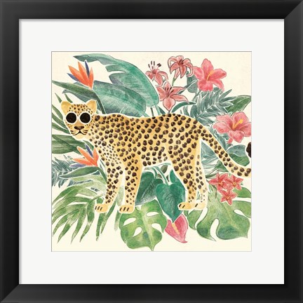 Framed Jungle Vibes Jaguar Print