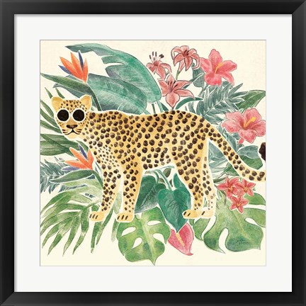 Framed Jungle Vibes Jaguar Print