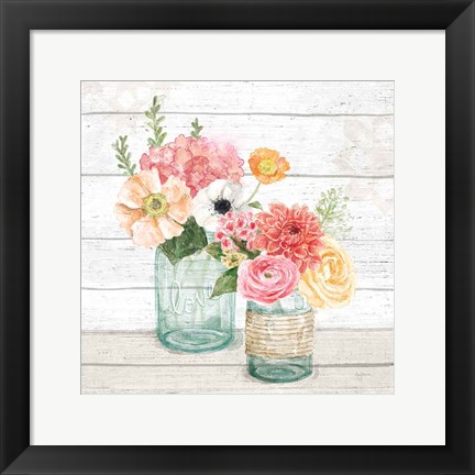 Framed Pastel Flower Market XIII Print