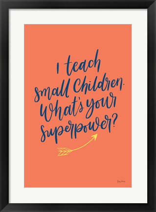 Framed Teachers I Orange Print