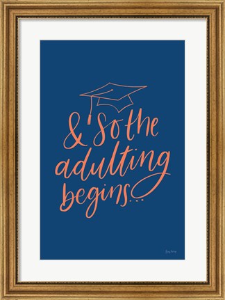 Framed Graduation IV Blue Print
