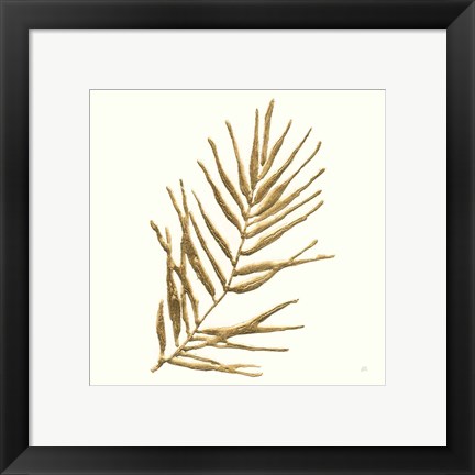 Framed Gilded Palm I Print