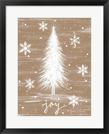 Framed Joy Christmas Tree Print