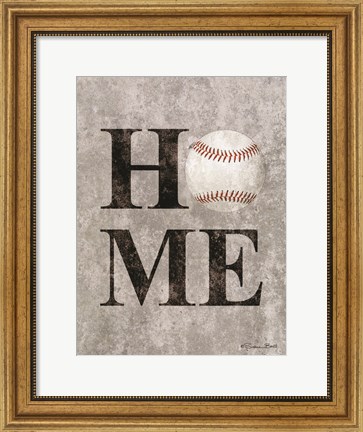 Framed Baseball HOME Print