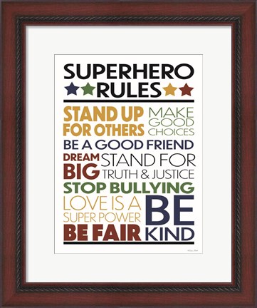 Framed Superhero Rules Print