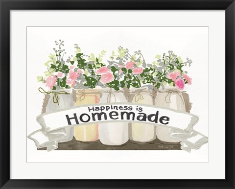Framed Happiness is Homemade Print