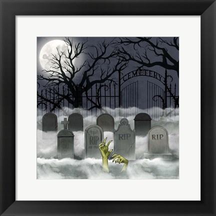 Framed Spooky Night II Print