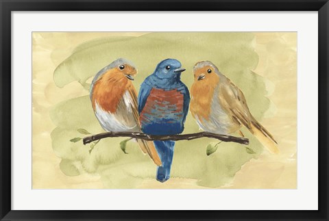 Framed Bird Perch II Print