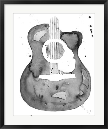 Framed Guitar Flow I Print