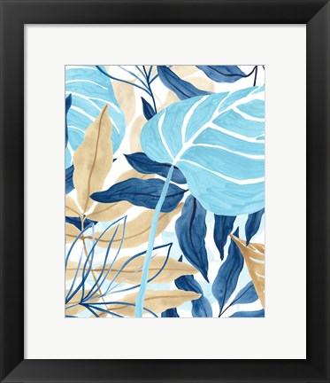 Framed Blue Jungle II Print