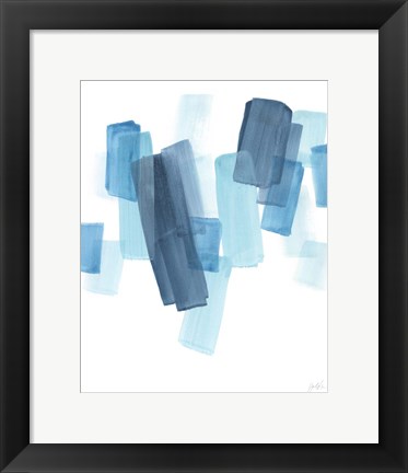 Framed Azure Fragment I Print