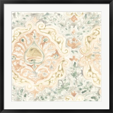 Framed Terracotta Garden Tile IX Print