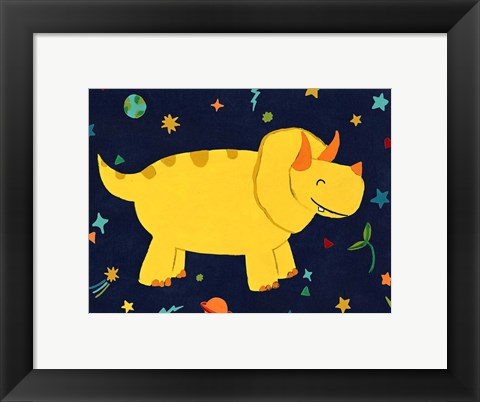 Framed Starry Dinos V Print