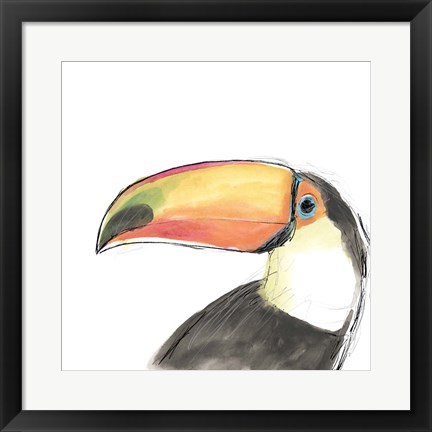 Framed Tropical Bird Portrait III Print
