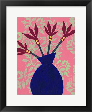 Framed Graphic Vase IV Print