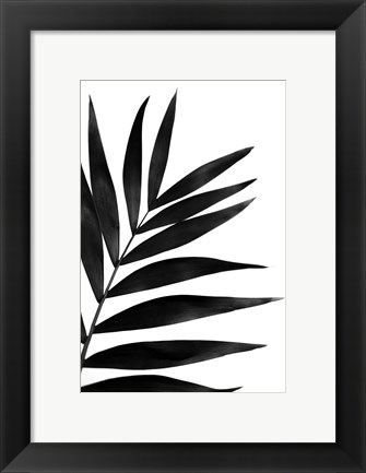 Framed Black Palms I Print
