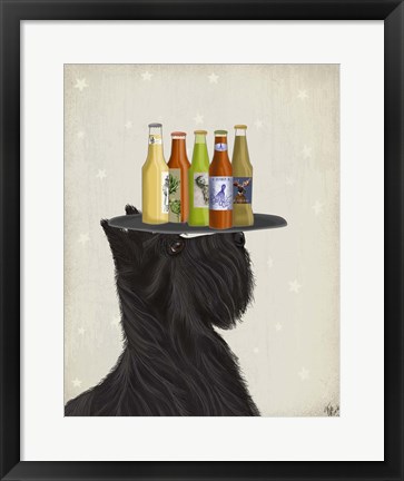 Framed Scottish Terrier Beer Lover Print