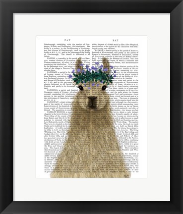 Framed Llama Bohemian 1 Book Print Print