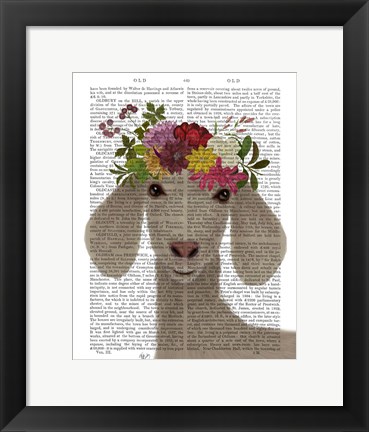 Framed Goat Bohemian 2 Book Print Print