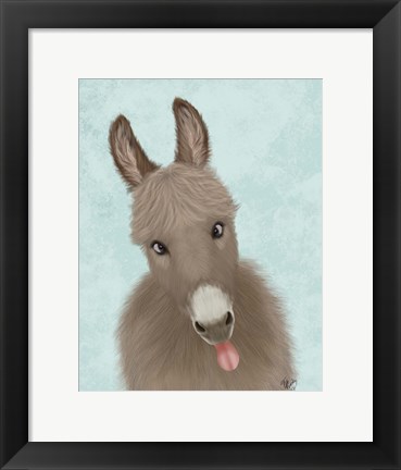 Framed Funny Farm Donkey 2 Print