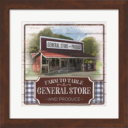 Framed Farm to Table General Store Print