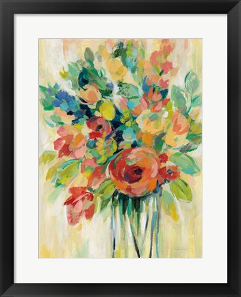 Framed Earthy Colors Bouquet I Print