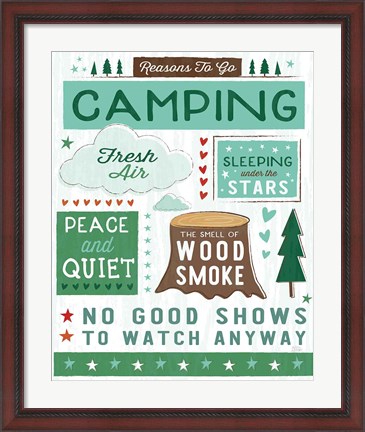 Framed Comfy Camping XI Print