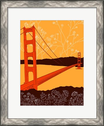 Framed Golden Gate Bridge - Headlands Print