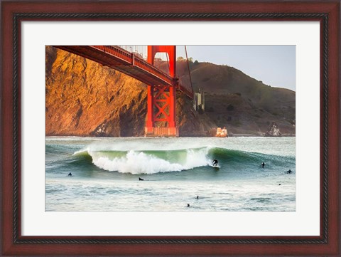 Framed Golden Surf Print