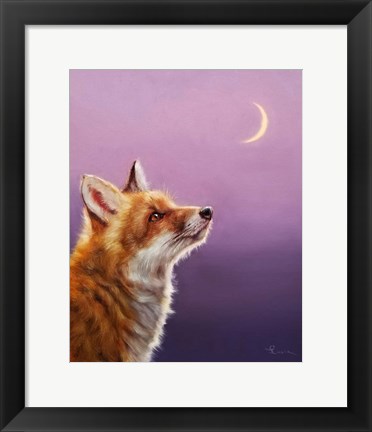 Framed Talking To The Moon Print