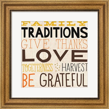 Framed Family Traditions Print