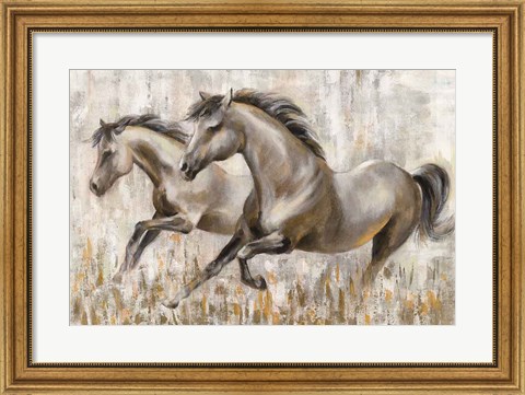 Framed Running Horses Print