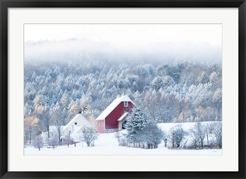 Framed Snowy Valley Print