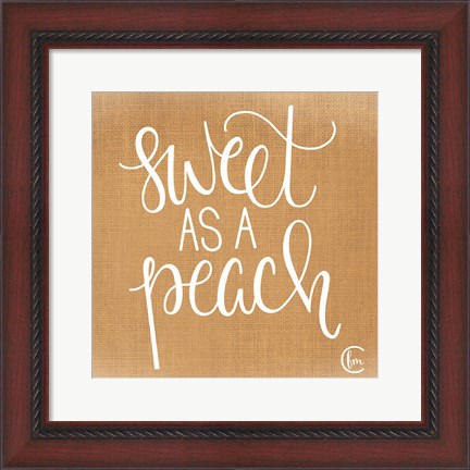 Framed Sweet as a Peach Print