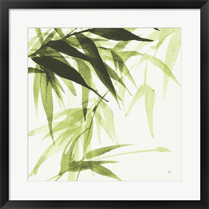 Framed Bamboo IV Green Print