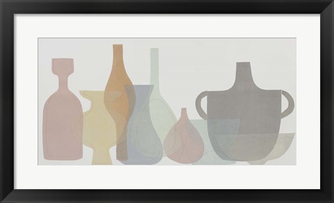 Framed Soft Pottery Shapes II Print