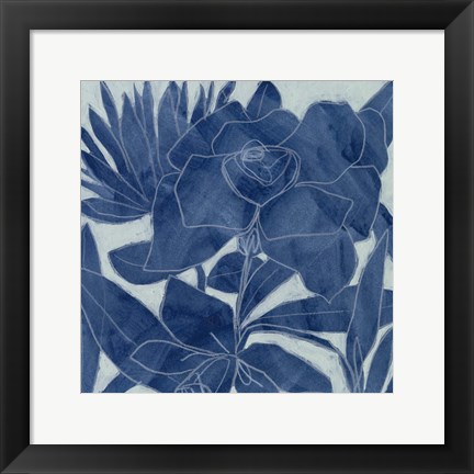 Framed Blue Lagoon Silhouette II Print