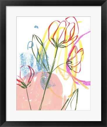 Framed Tulip Formation I Print