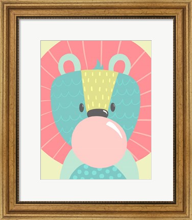 Framed Kid Lion Print