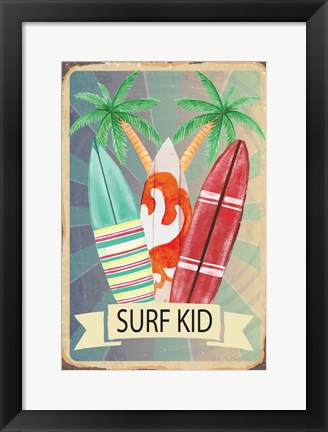 Framed Surf Kid Print